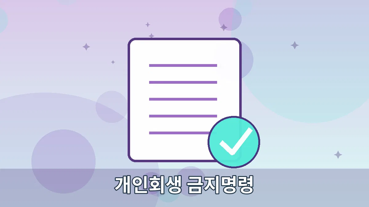 개인회생 금지명령 안내 이미지 4